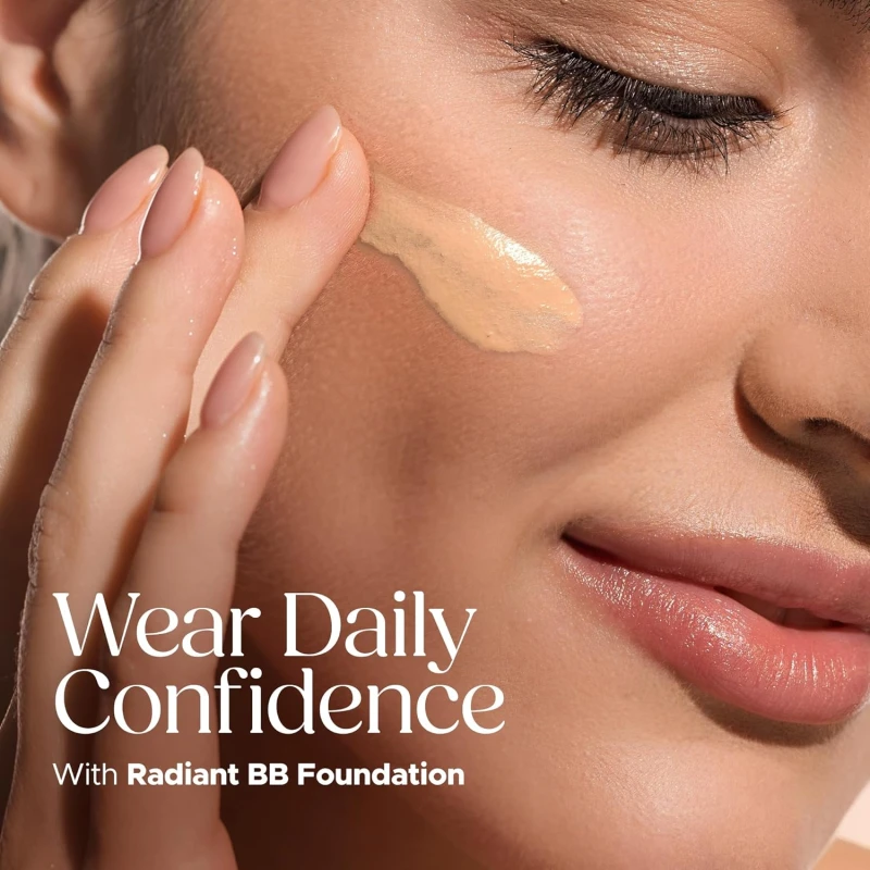 Hilary Rhoda Radiant BB Foundation for Women | 9 to 5 Stay BB Cream | Hides Blemishes & Dark Spots | Blend Easily | Lightweight & Ultra-Creamy Formula | Travel-Friendly & Dewy Finish - 60g (Beige| Shade 02) thumbnail 2